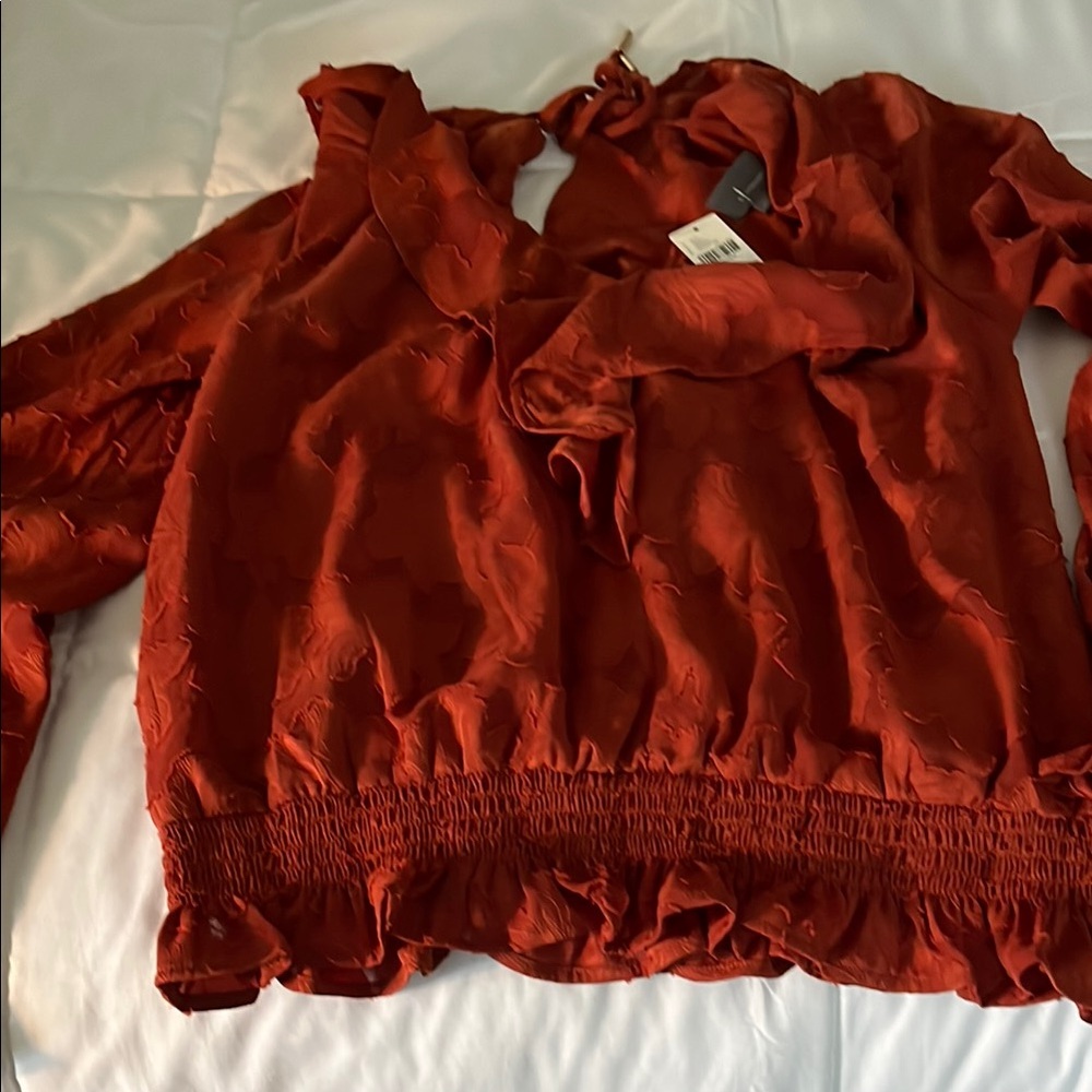 Elegant Rust Red Women's Top